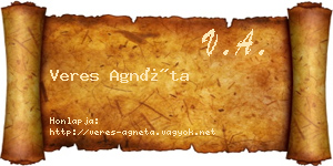 Veres Agnéta névjegykártya