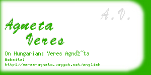 agneta veres business card